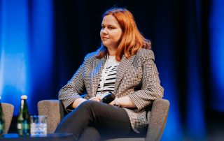 Božena Petikonis-Šabanienė, Head of HR for Ignitis Renewables, at the "Talent Matters: Shaping the Offshore Workforce" panel